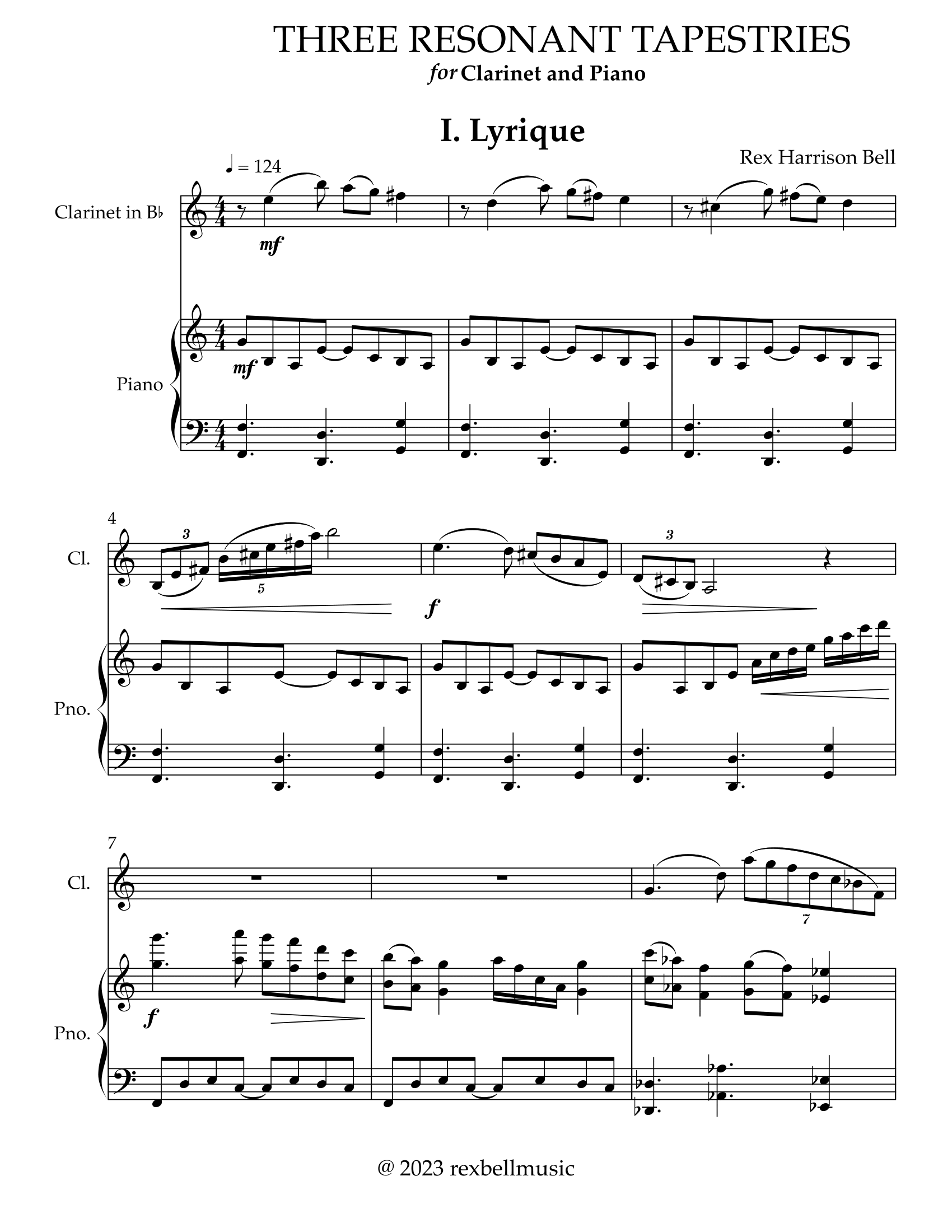 Three Resonant Tapestries for Clarinet and Piano